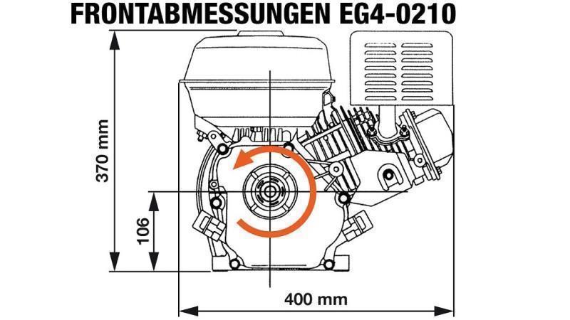 benzin motor EG4-210cc-5,10kW-3.600 U/min-H-KW20x53-kézi inditás