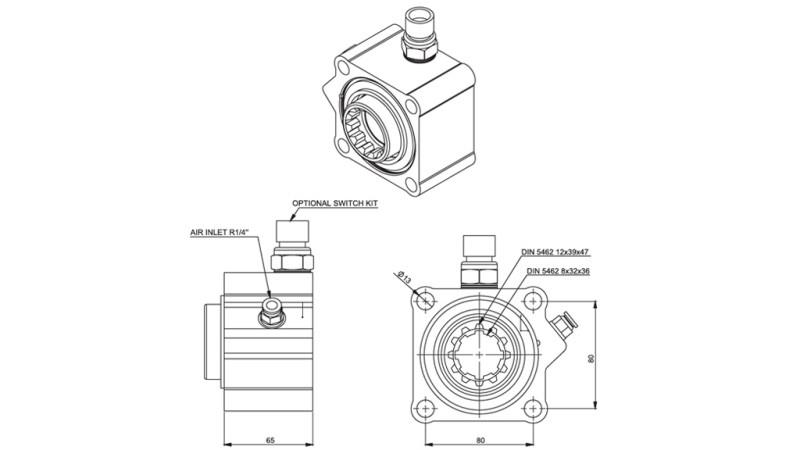 HIDRAULIKUS SZÍVATTYÚ SEGÉDHAJTÁS - ZF ALUMINIUM WITH SWITCH