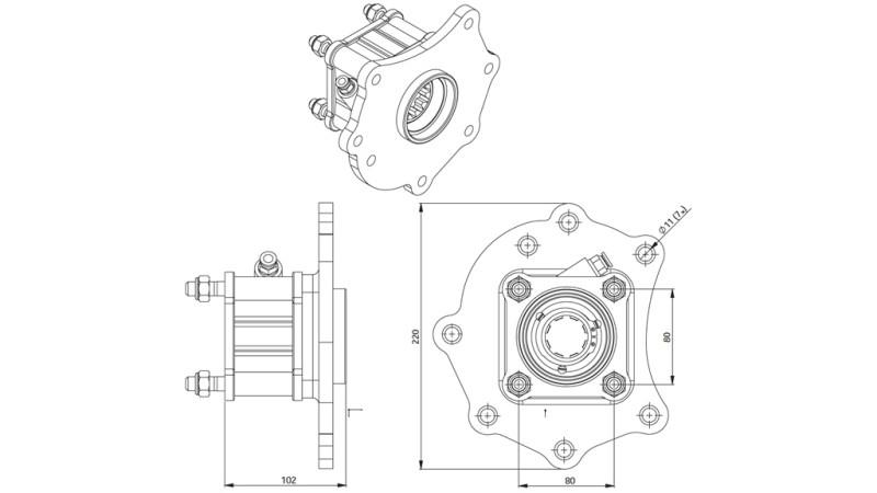 MITAT HYDRAULISEN PUMPUN ULOSTULOLLE - MERCEDES ATEGO-1 - 7 REIKÄÄ