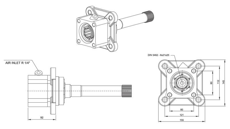 MITAT ULOSTULOLLE HYDRAULISELLE PUMPPULLE - VOLVO SR-1700-1