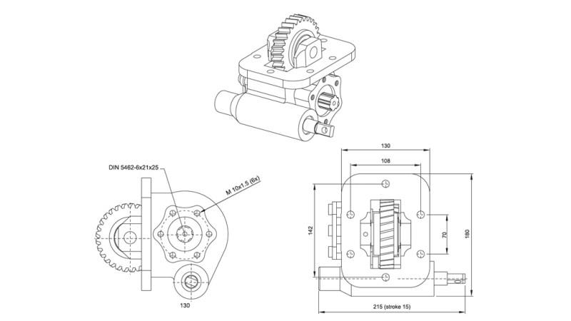 HIDRAULIKUS SZÍVATTYÚ SEGÉDHAJTÁS - ISUZU MSB 5S VACUUM