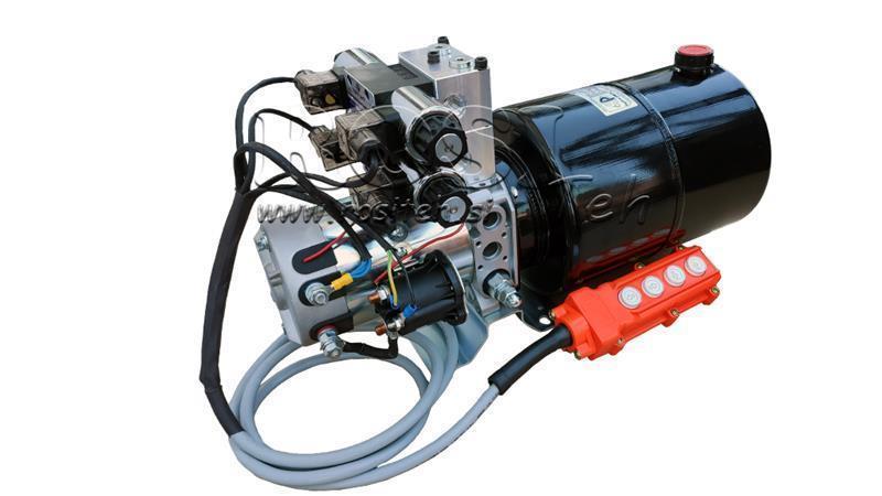 AGREGAT HIDRAULIC MINI 24V DC - 2.2kW = 2.1cc - 8 lit - asamblare bidirecțională 2x (metal)