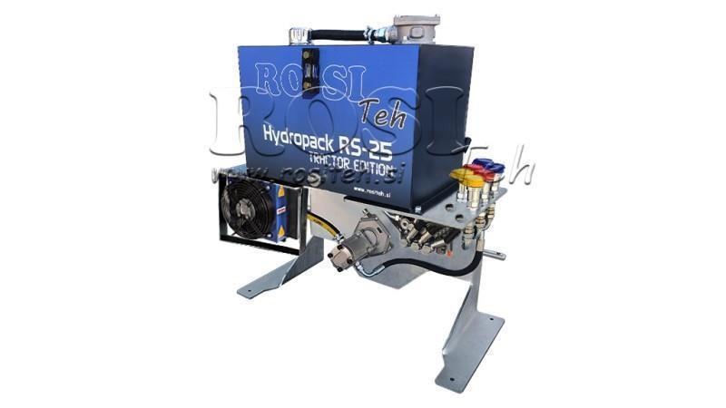 HYDRAULISCHER TRAKTORAGGREGAT KAPAZITÄT 70 lit DURCHFLUSS 53 lit/min 3 X P80 - MIT ÖLKÜHLER