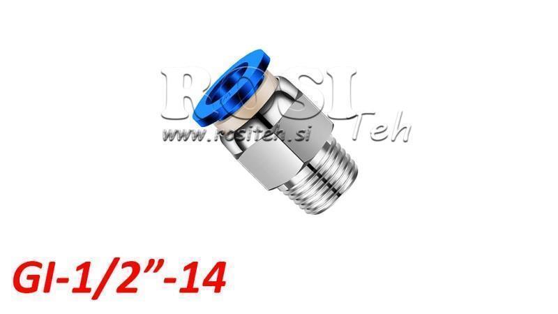 PNEUMATISCH PLUG RECHTE VERBINDING TPA MET DRAAD GI-012-14