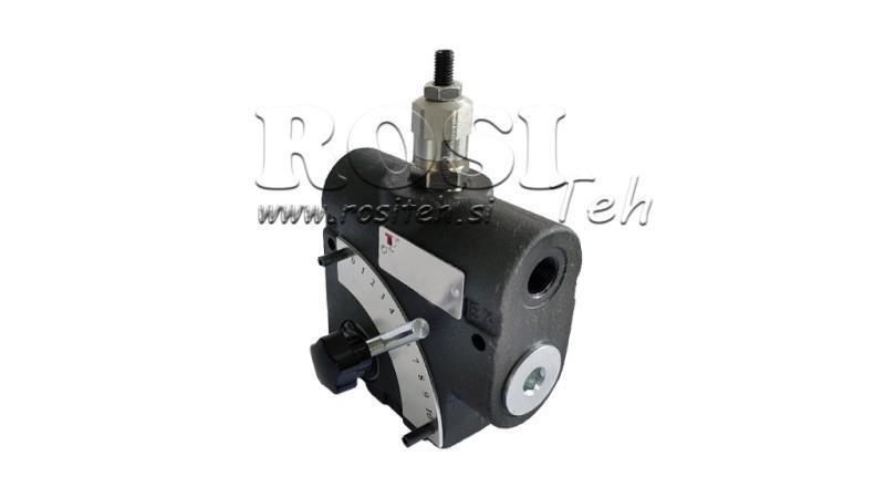 PRIORITY VALVE 1/2 WITH SCALE AND SAFETY VALVE 0-60lit, 0-200bar
