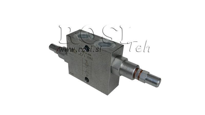 REGULATOR CIŚNIENIA HYDRAULICZNEGO PODWÓJNY VAU 1/2 10-180 BAR