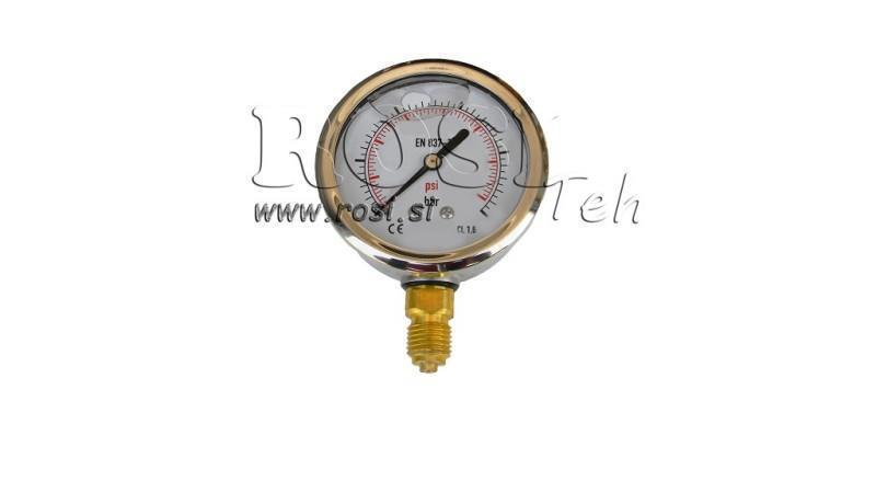 MANOMETER DN63 VERTICAL 0 - 10 BAR - 1/4