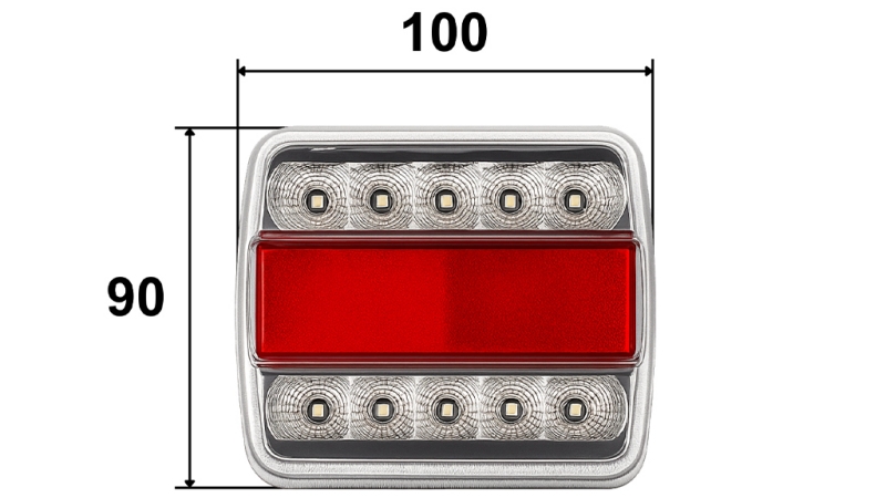 LAMPĂ LED SPATE PENTRU REMORCĂ COMBINATĂ 4 FUNCȚII 12V ALBĂ