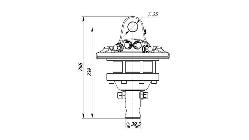 HYDRAULIC ROTATOR 1000/500 KG WITH SHAFT