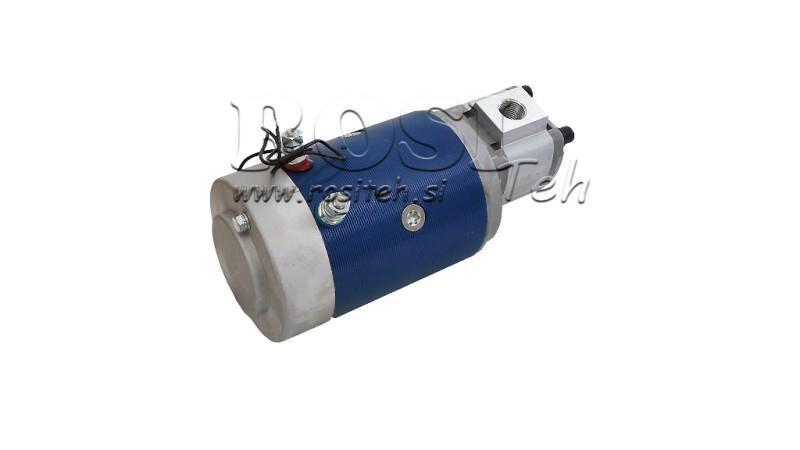 HYDRAULIC ASSEMBLY WITH HYDRAULIC PUMP GR.1 + ELECTRIC MOTOR 12V 1,6kW = 2,5cc - 6,6lit