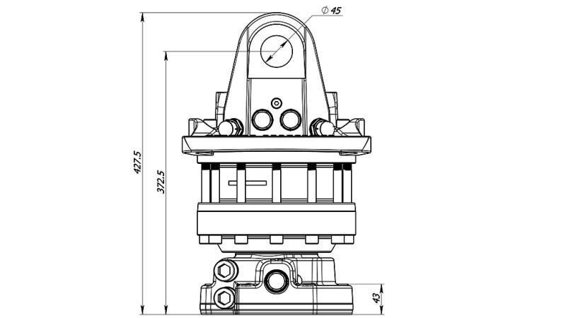 HYDRAULIC ROTATOR 12000/6000 KG WITH FLANGE