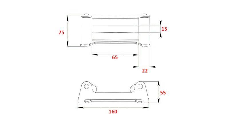 WINCH ROLLER FAIRLEAD FOR STEEL ROPE DWH 2500-4500