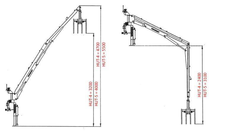 TRACTOR HYDRAULIC LOADER WITH FORKS HUT 4m (+7 SECTION)