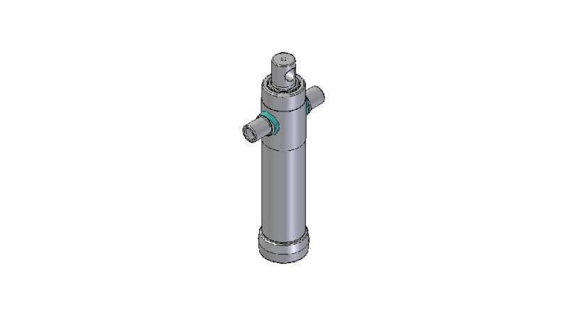 2022F -TELESKOPZYLINDER STANDARD/BOHRUNG 2 STUFEN HUB 595 DURCHMESSER 80
