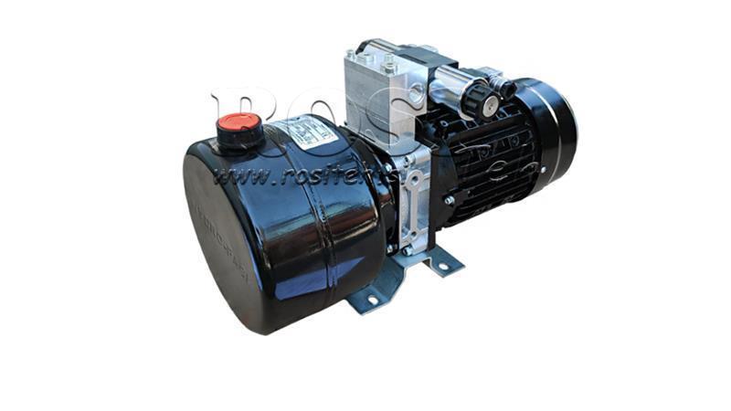 MINI HIDRAULIČKI AGREGAT 380V AC (0.75 kW) 85 bar - 3.7 cc - 5.2 lit/min - rezervoar 4 lit