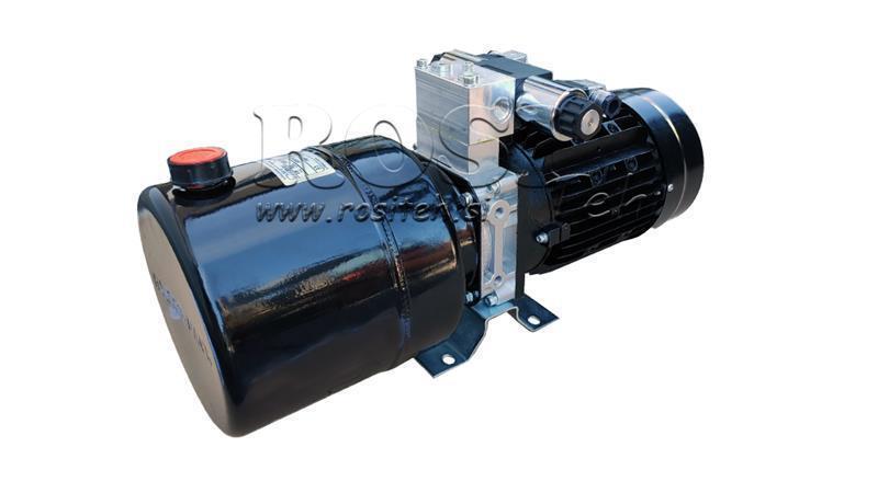MINI AGREGAT HYDRAULICZNY 230V AC (1.5 kW) 110 bar - 5.8 cc - 8.2 lit/min - zbiornik 6 lit