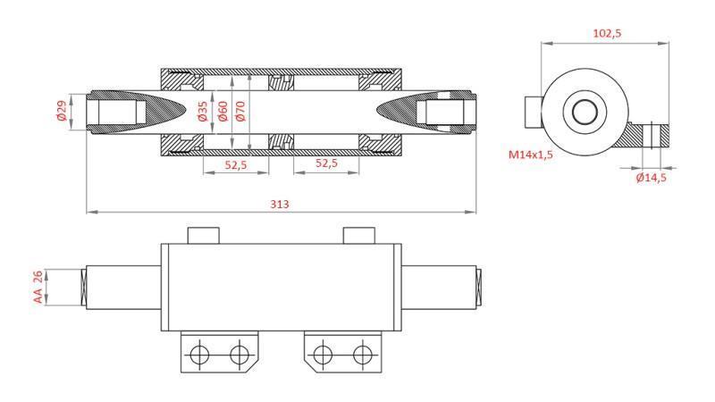 HIDRAVLIČNI VOLANSKI CILINDER MF 0013901U1