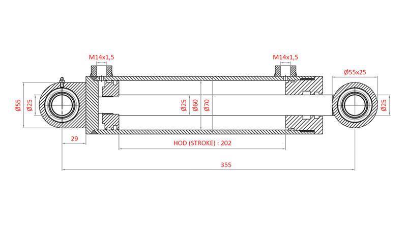 HYDRAULICKÝ VALEC RIADENIA FIAT-NEW HOLLAND 5126941, 5131098, 5137121, 5140208