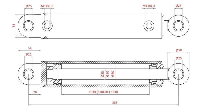 HYDRAULICKÝ VALEC RIADENIA FIAT-NEW HOLLAND OEM-5198883