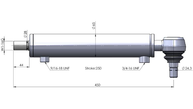 HYDRAULISK STYRNINGSCYLINDER FALL OEM-435662A1