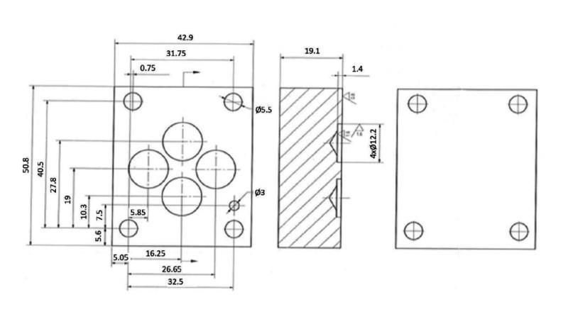 ZÁRT ALAPLAP CETOP 3