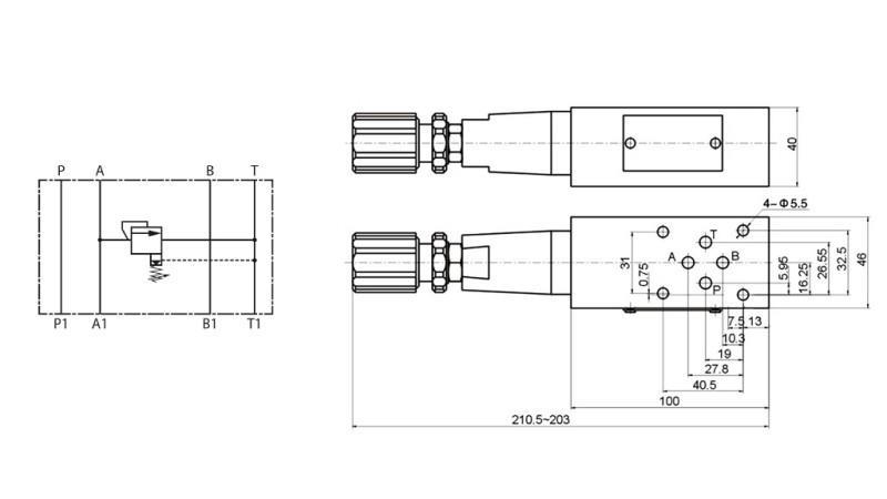 SICUREZZA VALVOLA CETOP 3 (A) 15-315 BAR