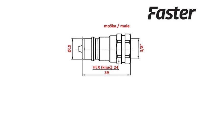 INNESTO RAPIDO TRATTORE MASCHIO 3/8 Faster