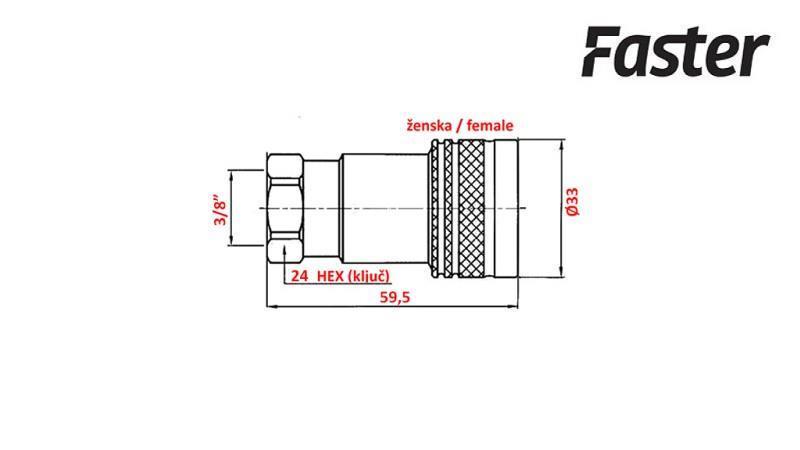 SCHNELLKUPPLUNG TRAKTOR WEIBLICH 3/8 Faster