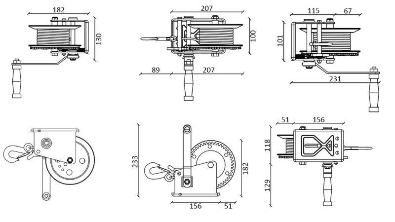 KÉZI CSÖRLŐ DWK 25 V - 1133 kg - SZINTETIKÚS SÍJ