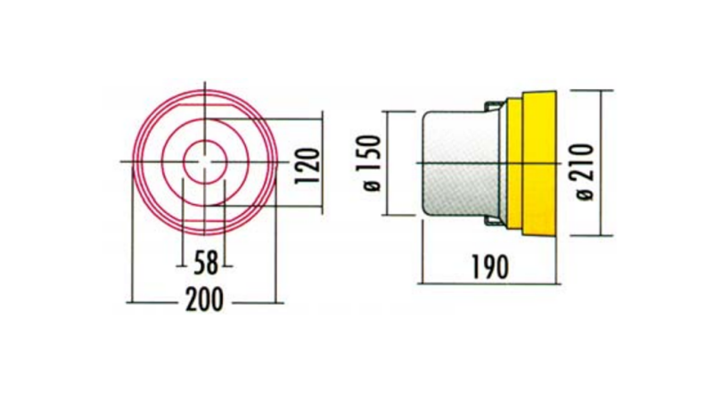PROTECTIVE COVER P.T.O. PVC 210x190x150