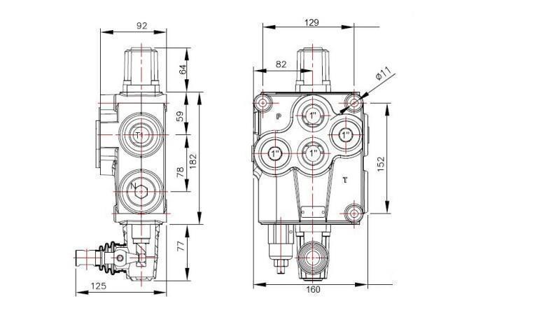 HIDRAULIKUS VEZÉRLŐTÖMB 1xP120