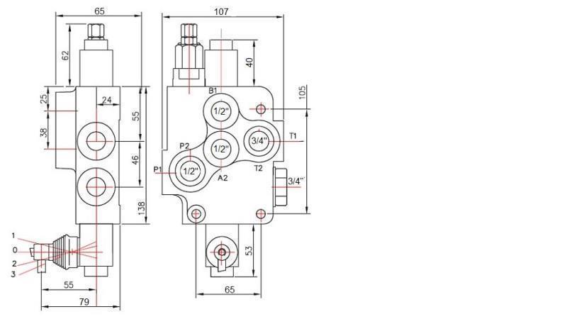 Hydraulikventil 1xP80