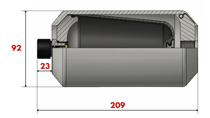 HYDROSPEICHER 0,7 LIT - M18x1,5