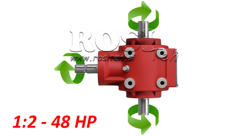 CAIXA DE CÂMBIO ANGULAR PTO-R11S 1:2 (48HP-35KW)