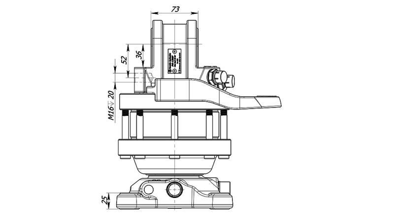 HYDRAULIC ROTATOR 4500/2250 KG WITH FLANGE