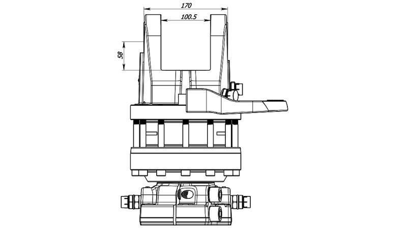 HIDRAULINIS ROTATORIUS 12000/6000 KG SU FLANŠU