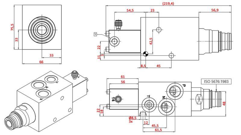 HYDRAULISCHER PROPORTIONALVENTIL FÜR TRAKTOR UND ANHÄNGER BREMSEN - ÖLSYSTEM