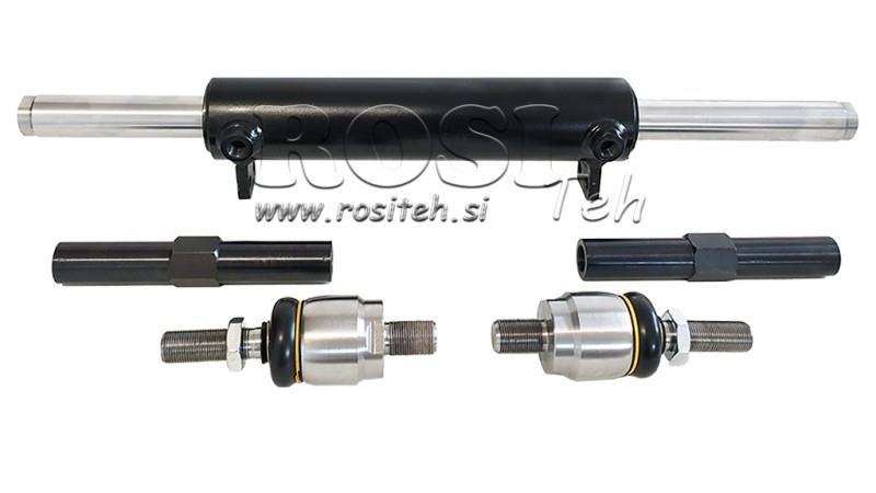 UNIVERSAL DOUBLE-SIDED HYDRAULIC POWER STEERING CYLINDER WITH BALL JOINT