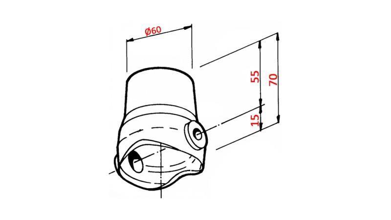 NÁKLADNÝ AUTOMOBIL BOX HLAVA fi 60 HORNÁ