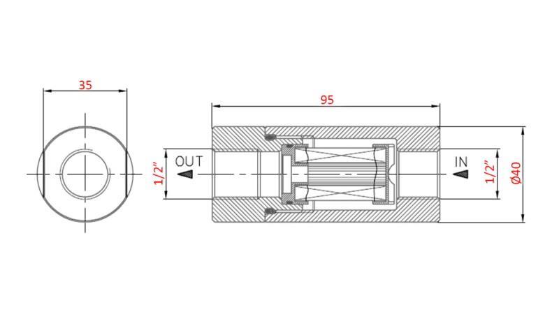 HIDRAULIKUS NYOMÁS SZŰRŐ 1/2 - 30u - 20LIT - 220bar