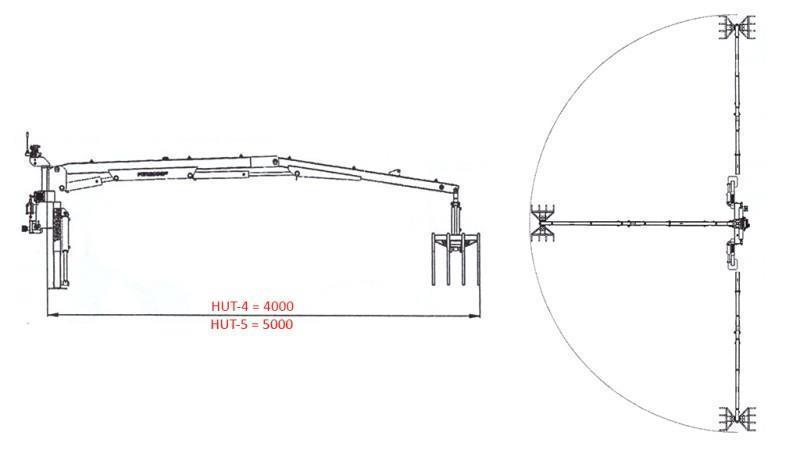 TRACTOR HYDRAULIC LOADER WITH FORKS HUT 4m (+7 SECTION)