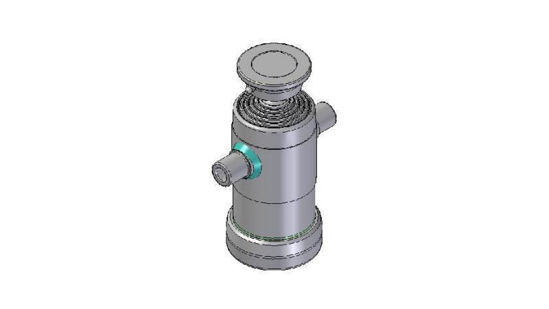 3091S - TELESCOPISK CYLINDER STANDARD/BOLL 5 STEG SLAG 840 DIAMETER 124