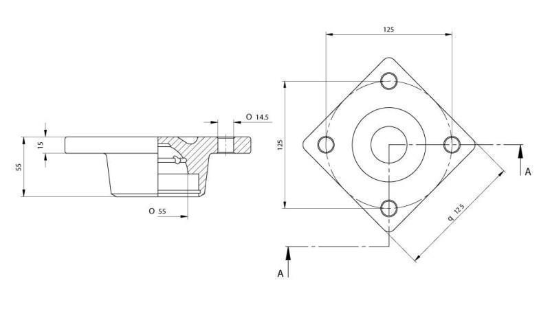 BALL fi 55 with FLANGE