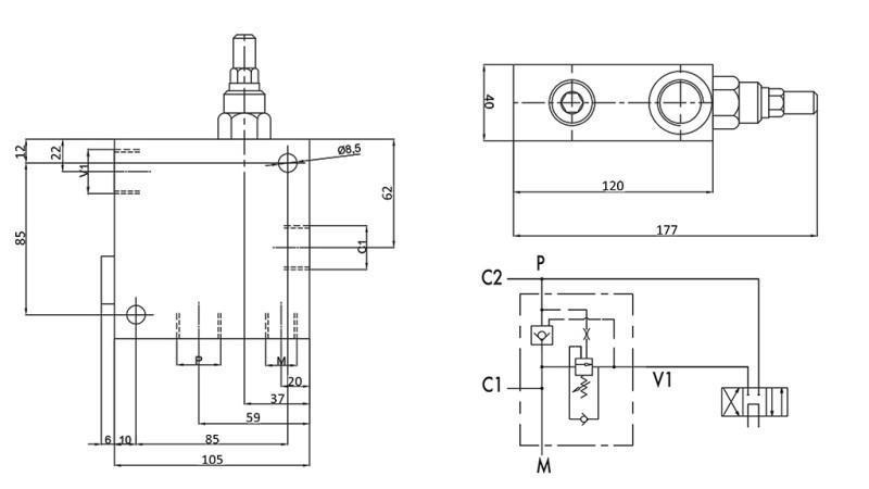 DUE VELOCITA VALVOLA CUBO  HI-LO VRSP V1230 95lit - 350bar