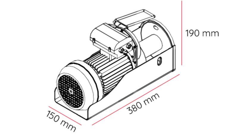 230 V ELEKTROMOS CSÖRLŐ DWI 300/600 kg