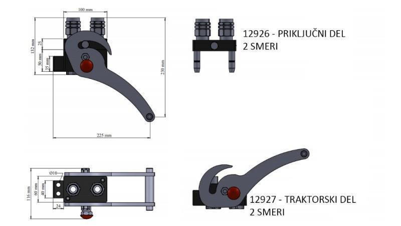 ACOPLAMENTO MULTI-FASTER 2 vias BSP1/2 NOVO TIPO PEÇA DE TRACTOR