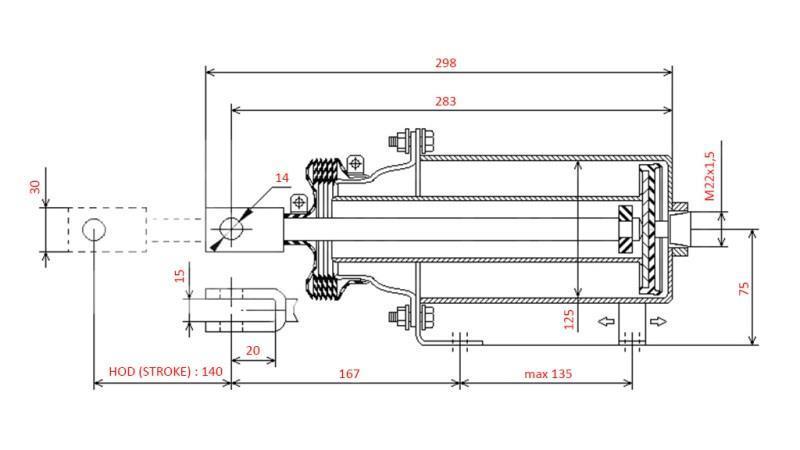 LÉG FÉK HENGER – MEMBRÁN 125 mm