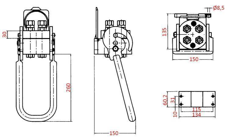 MULTI-FASTER CSATLAKOZÁS 4-UTAS BSP1/2 FIX RÉSZ