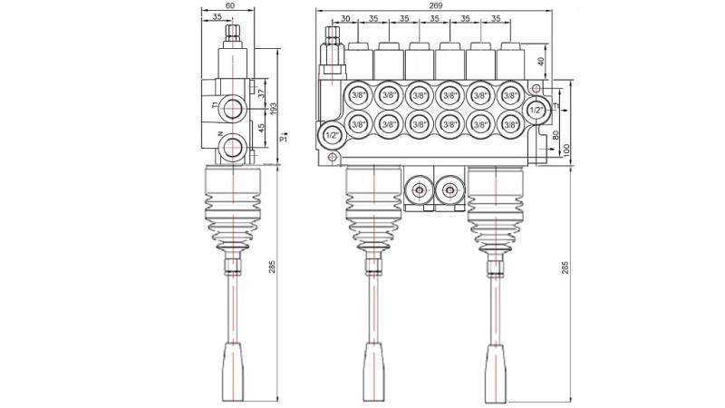 ZAWÓR HID. 6xP40   2x JOYSTICK