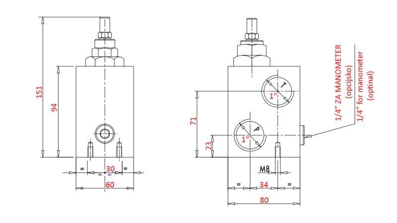 HYDRAULIC PRESSURE REGULATOR VMPP 1'' 50-400 BAR 160 lit